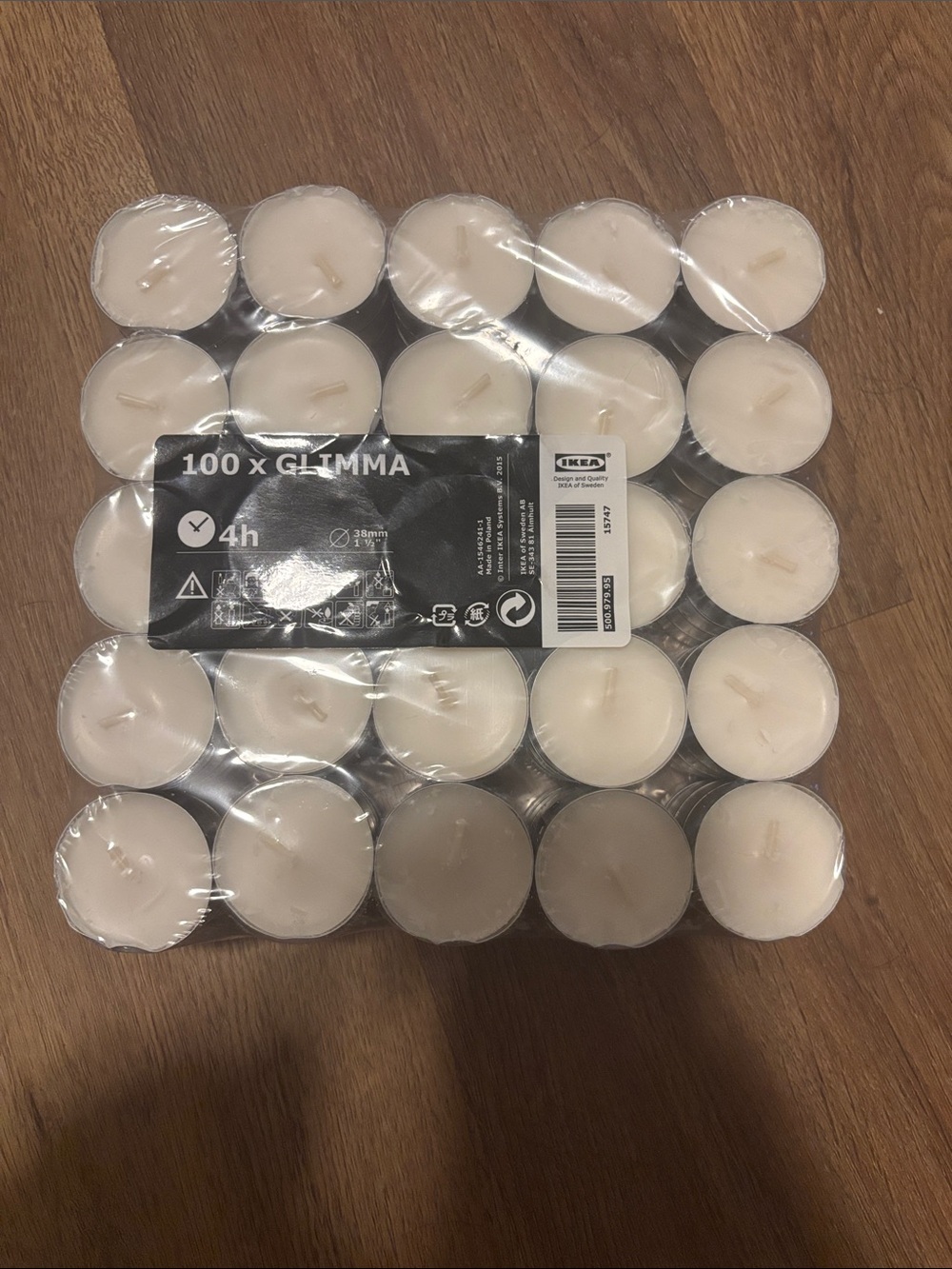 IKEA White Tealight Candles - Pack of 100